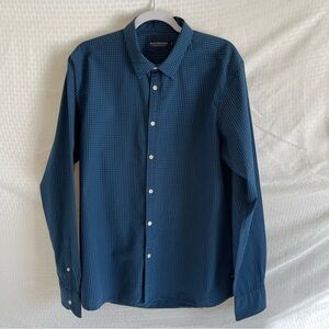Scotch & Soda Amsterdams Blauw Slim Fit Long Sleeve Button Up Shirt Navy Blue XL